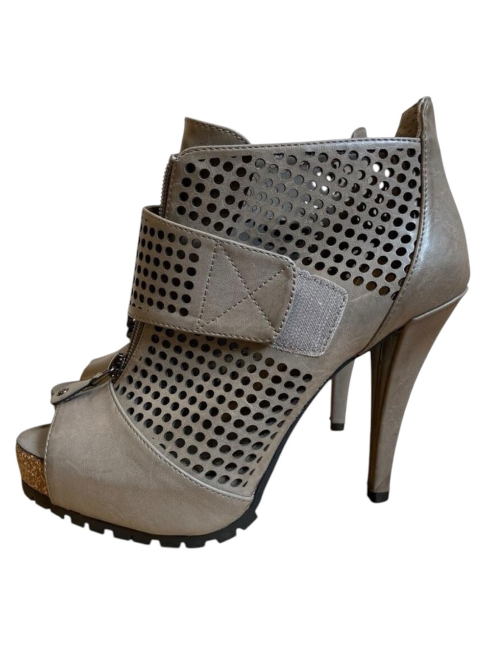 Simply Vera Vera Wang high heels ankle boots pumps stilettos platform perfored 6
